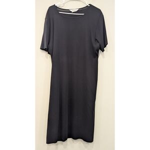 Exclusively Misook Black Knit Midi Short Sleeve Dress Size 3X